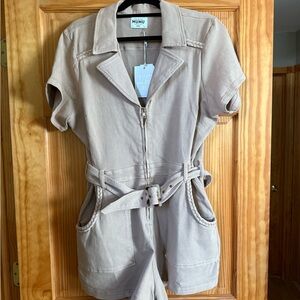 Show Me Your MuMu Tan Collared Top